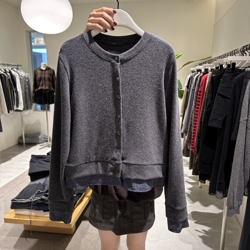 GRADE東大門㊣直郵女士新品休閑真品推薦職業人氣熱賣長袖T恤GRADE長袖T恤圖色2墨色