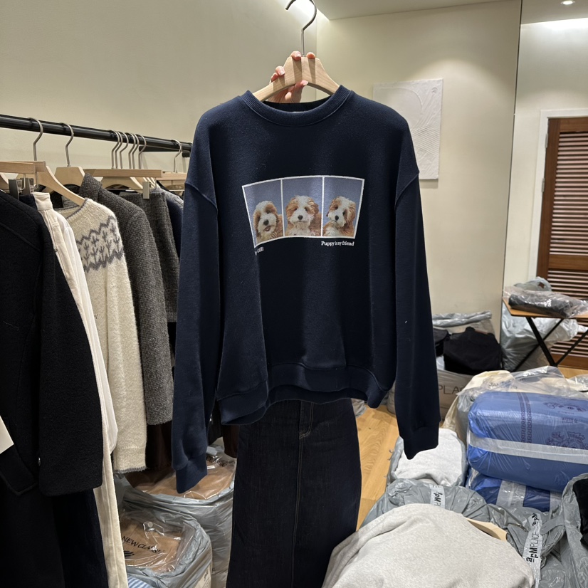 GILLI韓國直郵㊣女士新款推薦25秋冬真品人氣職業熱賣衛衣加絨GILLI衛衣圖色2