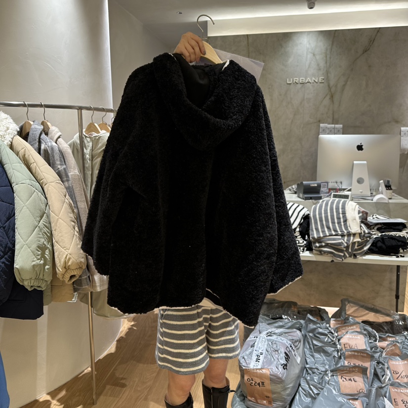 URBANE-P東大門㊣代購女裝新品25秋冬休閑職業短款大衣羊毛URBANE-P短款大衣