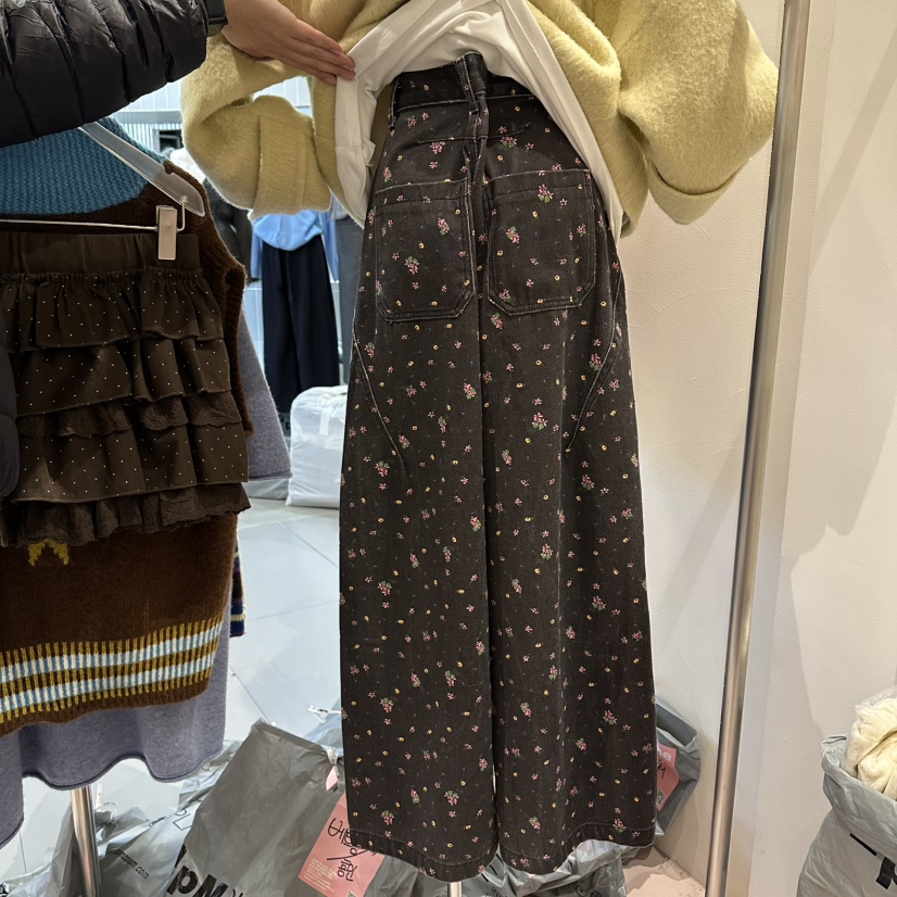 MIMME韓國代購㊣女裝新款職業人氣休閑25秋冬推薦時尚牛仔褲MIMME牛仔褲