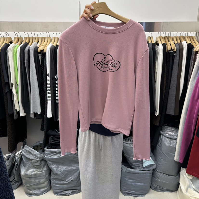 SPECIAL東大門㊣直郵女士新品休閑推薦人氣時尚25秋冬長袖T恤SPECIAL長袖T恤圖色2