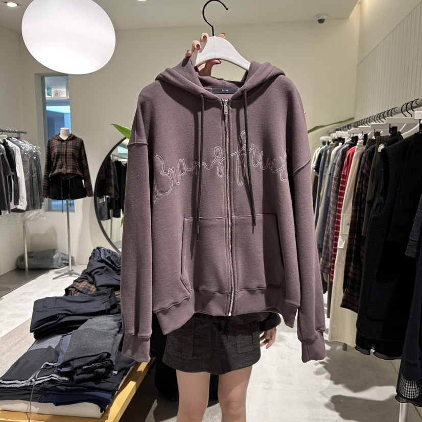 GRADE東大門㊣代購女士新品推薦人氣休閑真品25秋冬衛衣加絨拉鏈GRADE衛衣