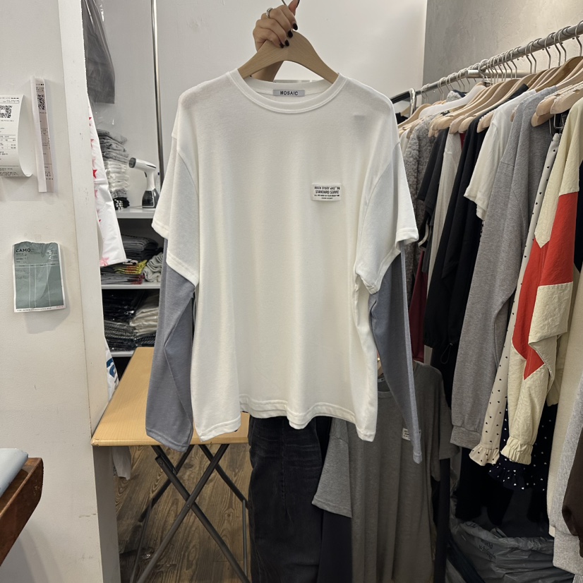 MOSAIC韓國直郵㊣女士新品推薦休閑職業人氣25秋冬真品熱賣T恤MOSAICT恤