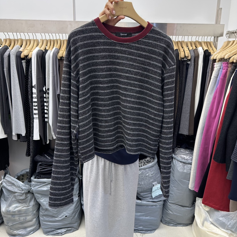 SPECIAL東大門㊣實拍女士新款時尚職業熱賣人氣25秋冬長袖T恤SPECIAL長袖T恤圖色3