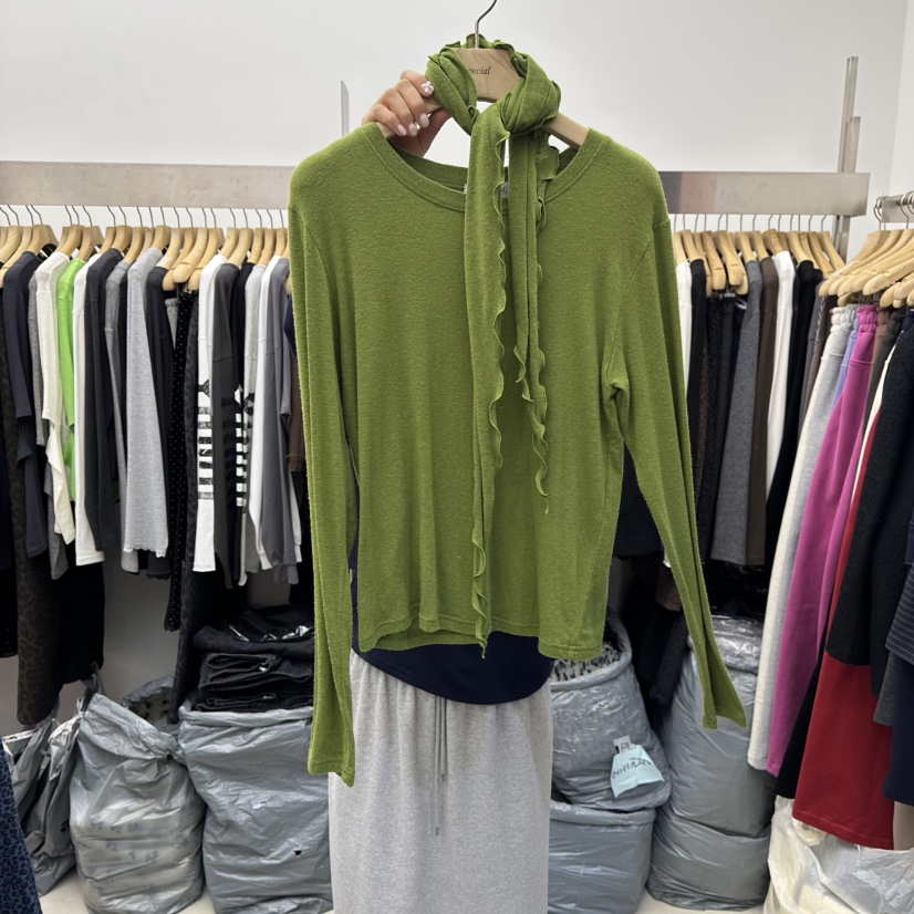 SPECIAL東大門㊣代購女士新款熱賣時尚針織衫羊毛圍巾含脖帶SPECIAL針織衫圖色3