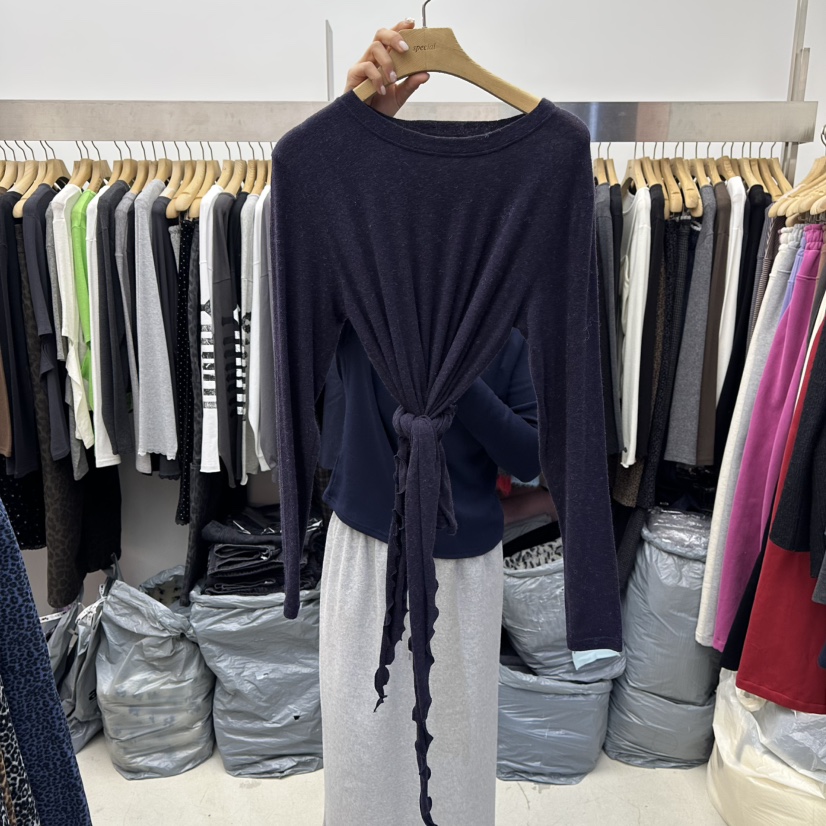 SPECIAL東大門㊣代購女士新款熱賣時尚針織衫羊毛圍巾含脖帶SPECIAL針織衫圖色6深藍色