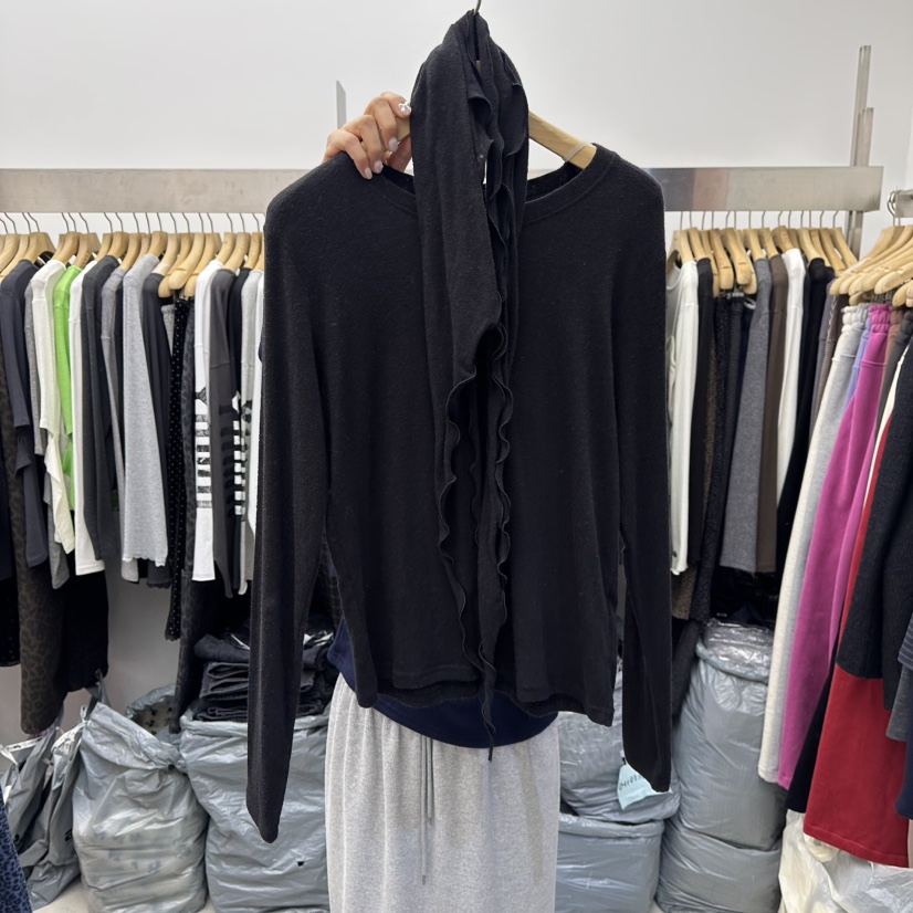 SPECIAL東大門㊣代購女士新款熱賣時尚針織衫羊毛圍巾含脖帶SPECIAL針織衫圖色7黑色