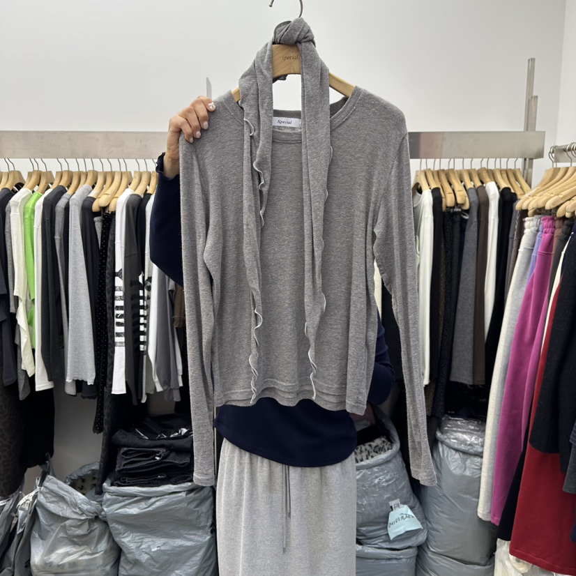 SPECIAL東大門㊣代購女士新款熱賣時尚針織衫羊毛圍巾含脖帶SPECIAL針織衫圖色8