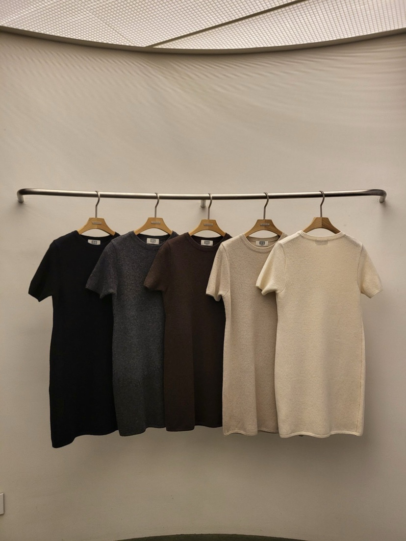 WIDA-P韓國直郵㊣女士新品休閑25秋冬時尚職業推薦連衣裙羊絨WIDA/RENEJ連衣裙