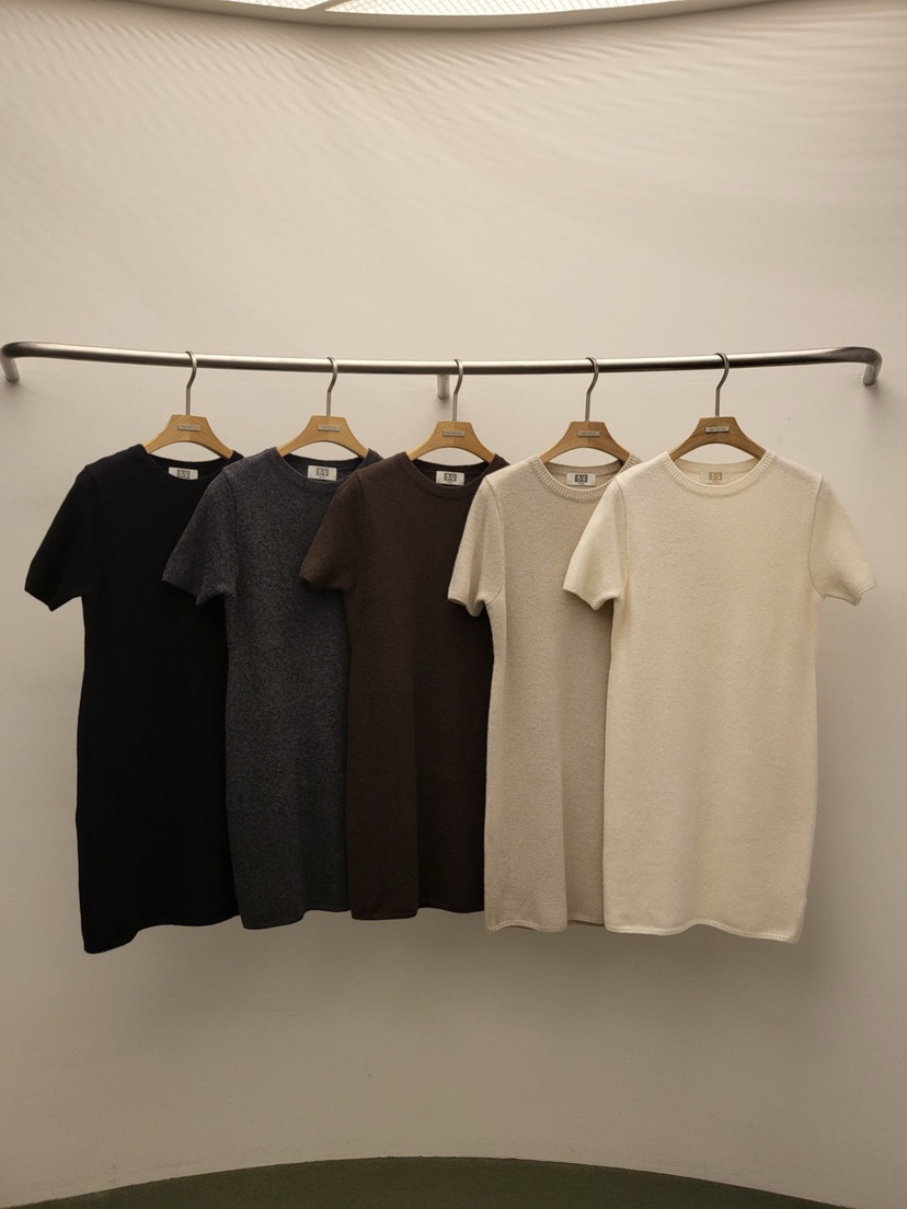 WIDA-P韓國直郵㊣女士新品休閑25秋冬時尚職業推薦連衣裙羊絨WIDA/RENEJ連衣裙