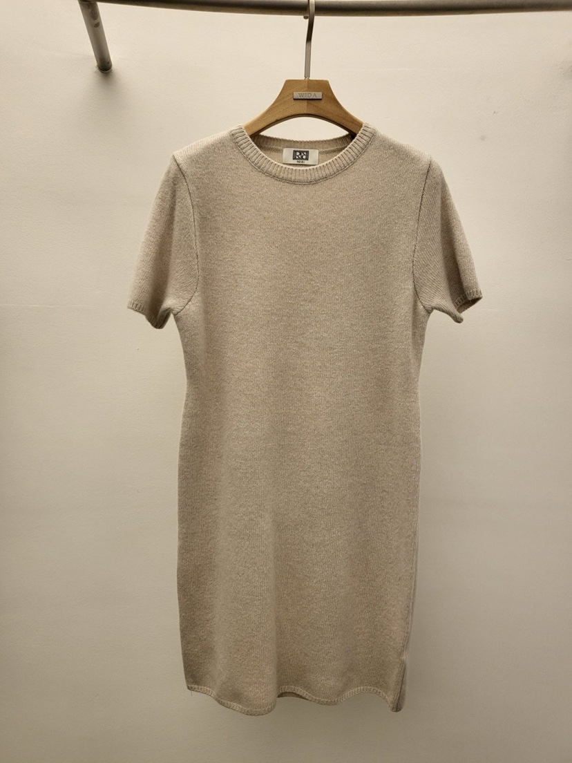 WIDA-P韓國直郵㊣女士新品休閑25秋冬時尚職業推薦連衣裙羊絨WIDA/RENEJ連衣裙圖色2米色