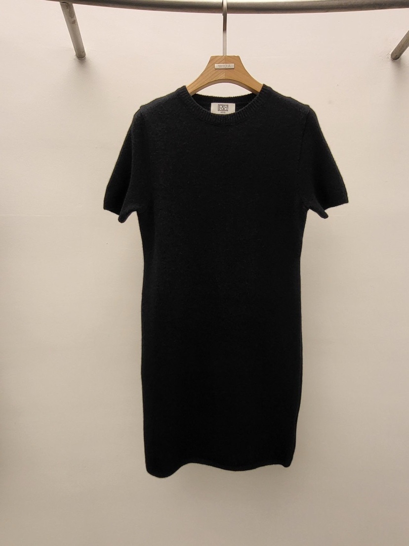 WIDA-P韓國直郵㊣女士新品休閑25秋冬時尚職業推薦連衣裙羊絨WIDA/RENEJ連衣裙圖色5黑色