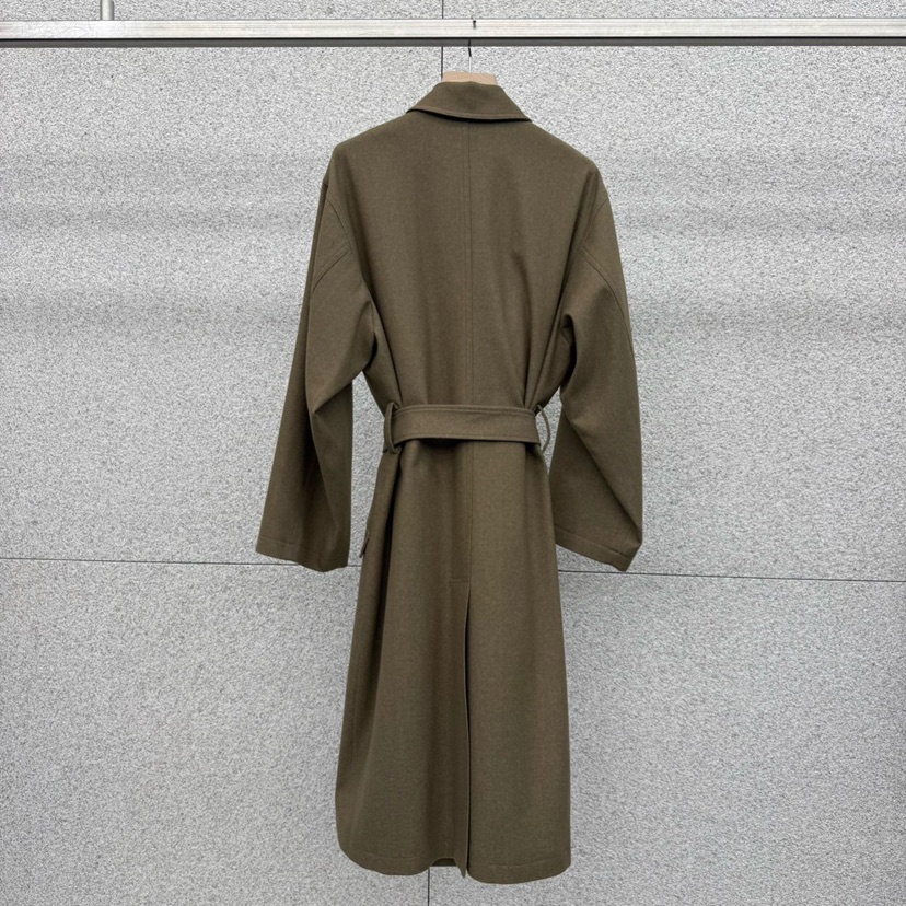 AT THE BAGEL韓國代購㊣女裝新品休閑時尚中長款大衣含腰帶AT THE BAGEL中長款大衣