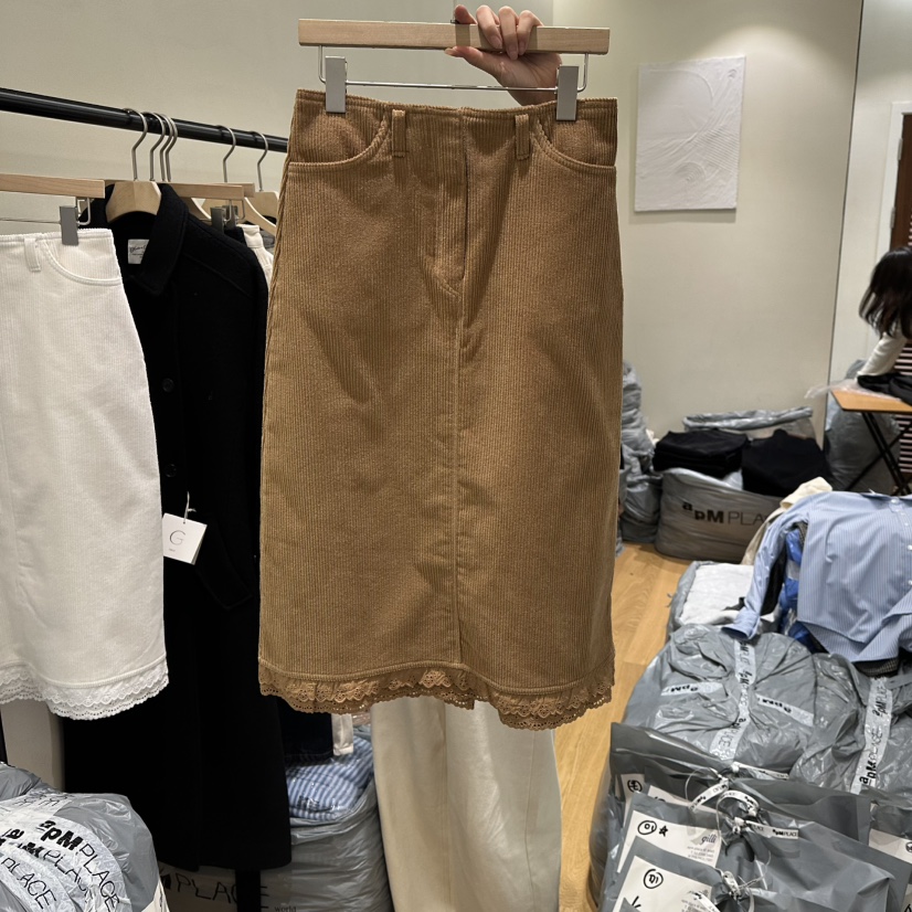 GILLI韓國直郵㊣女士新款推薦25秋冬休閑真品時尚長裙燈心絨GILLI長裙圖色2