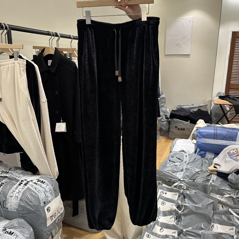 GILLI韓國直郵㊣女士新品職業熱賣真品休閑推薦人氣休閑褲絲絨GILLI休閑褲圖色2