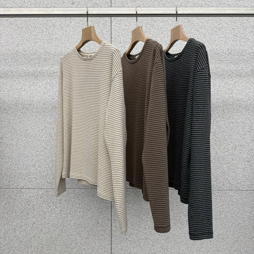 AT THE BAGEL東大門㊣實拍女士新品職業25秋冬人氣長袖T恤AT THE BAGEL長袖T恤