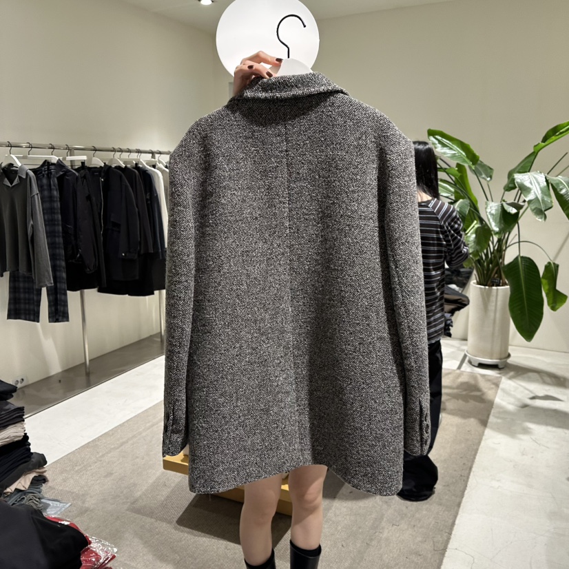 GRADE東大門㊣代購女士新款25秋冬真品推薦職業休閑短款大衣GRADE短款大衣