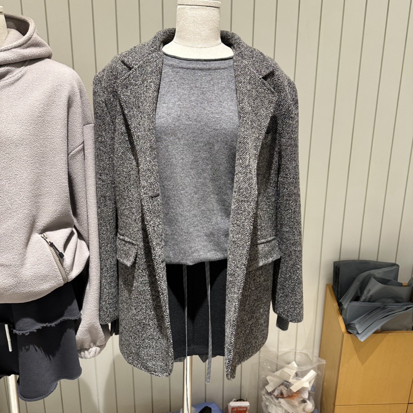 GRADE東大門㊣代購女士新款25秋冬真品推薦職業休閑短款大衣GRADE短款大衣