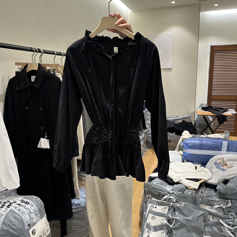 GILLI東大門㊣實拍女士新品推薦休閑熱賣時尚襯衫蕾絲衫燈心絨GILLI襯衫/蕾絲衫圖色2