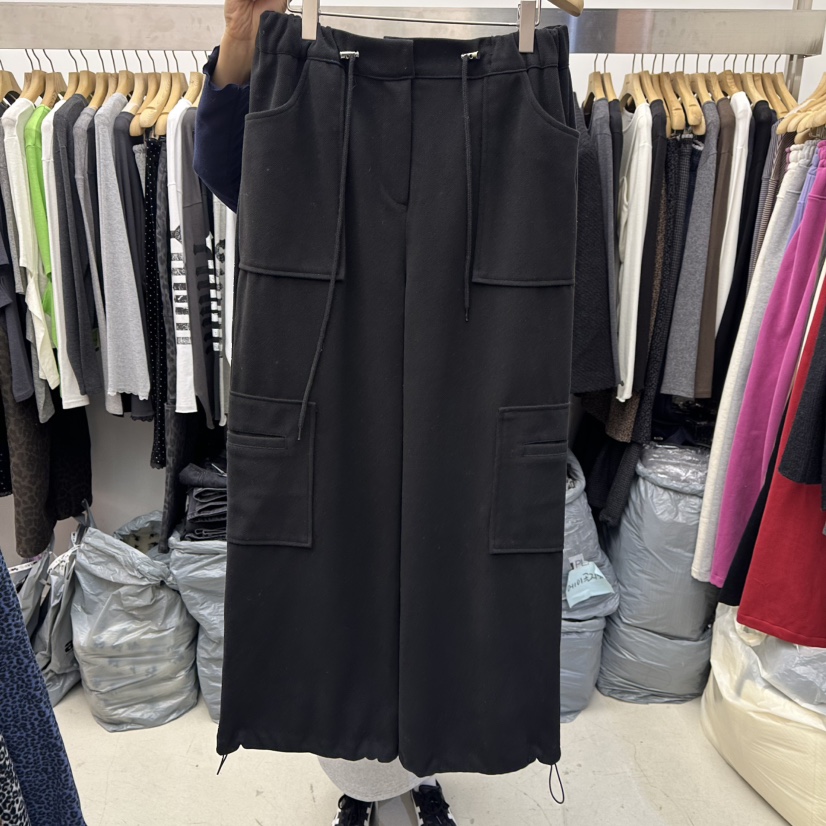 SPECIAL韓國直郵㊣女裝新品25秋冬熱賣職業時尚休閑休閑褲抓絨SPECIAL休閑褲圖色2黑色