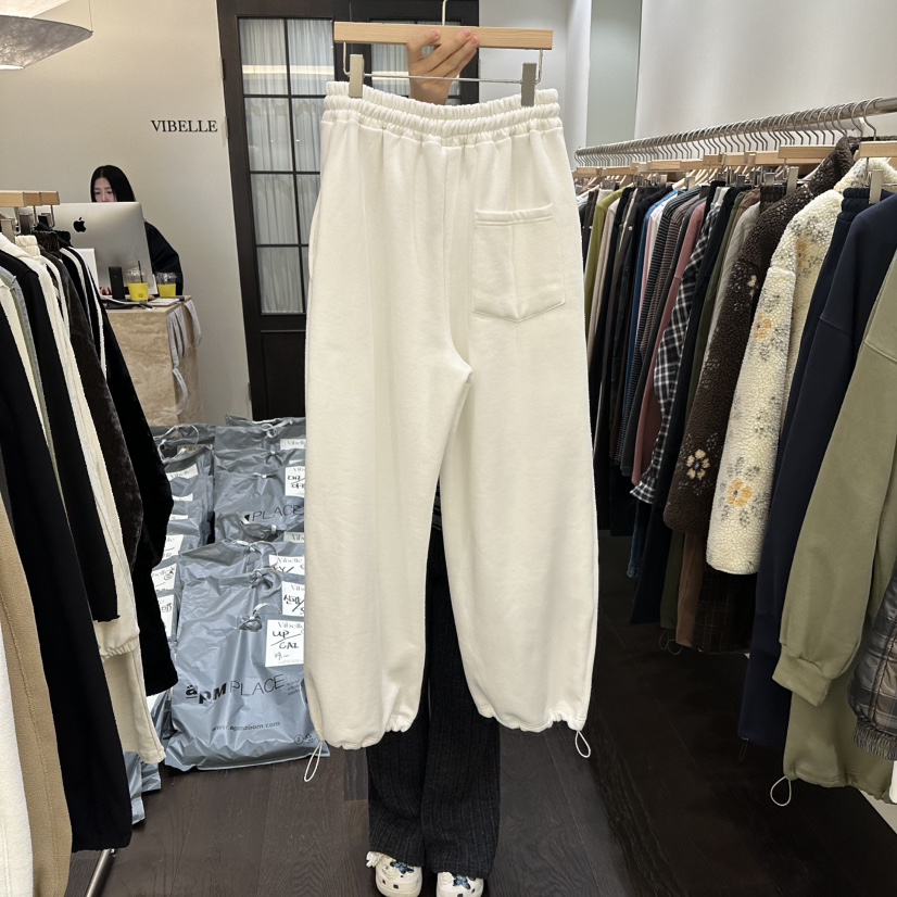 VIBELLE韓國直郵㊣女裝新款真品人氣推薦熱賣25秋冬休閑褲加絨VIBELLE休閑褲