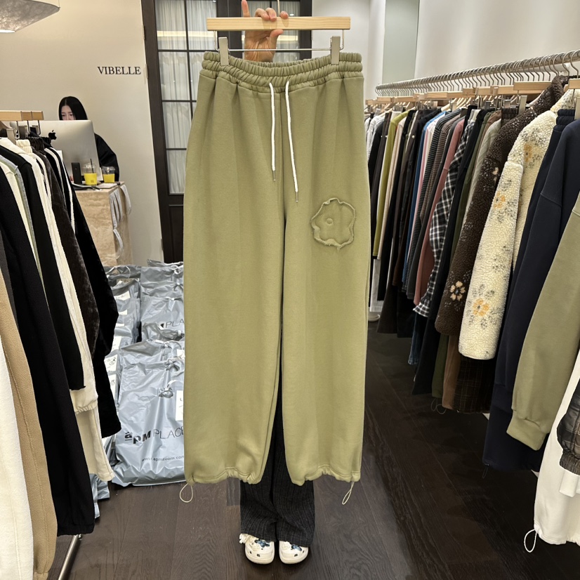 VIBELLE韓國直郵㊣女裝新款真品人氣推薦熱賣25秋冬休閑褲加絨VIBELLE休閑褲圖色3