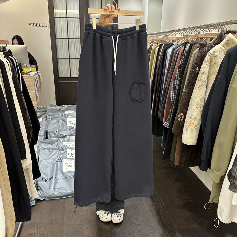 VIBELLE韓國直郵㊣女裝新款真品人氣推薦熱賣25秋冬休閑褲加絨VIBELLE休閑褲圖色4