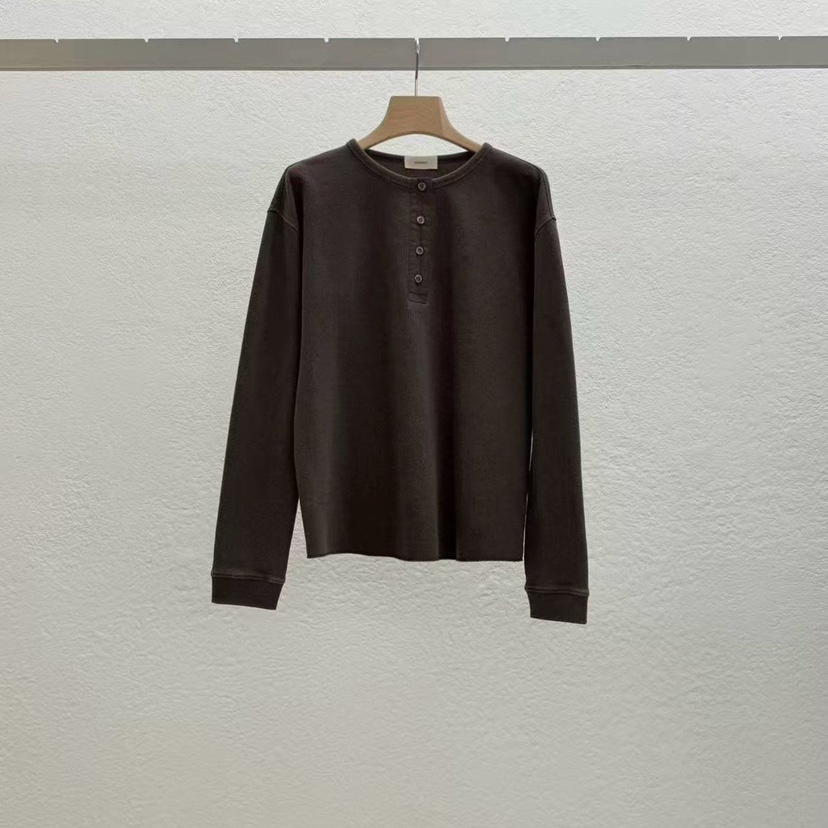 STATEMENT東大門㊣代購女士新品25秋冬人氣時尚職業長袖T恤STATEMENT長袖T恤圖色2棕色