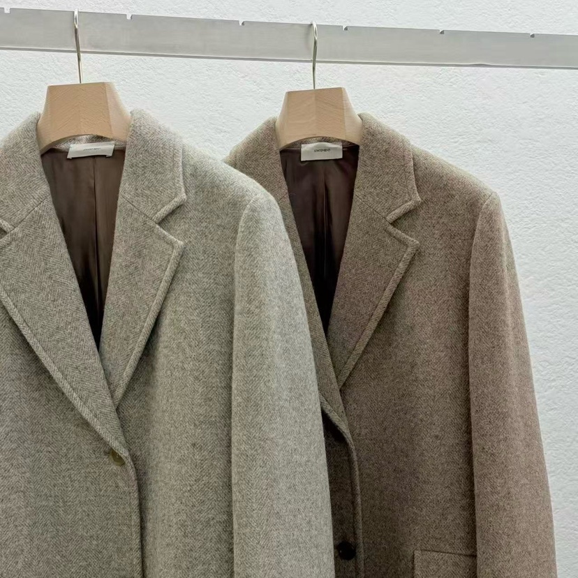 STATEMENT東大門㊣實拍女士新品休閑時尚推薦真品中長款大衣STATEMENT中長款大衣