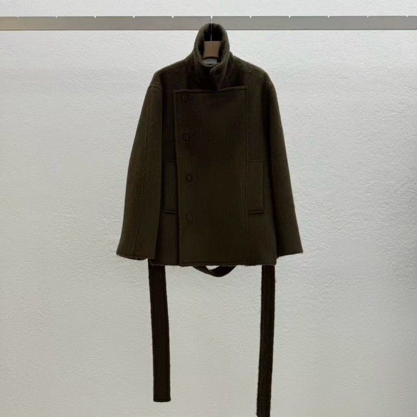 STATEMENT東大門㊣代購女裝新款推薦時尚真品短款大衣含腰帶STATEMENT短款大衣