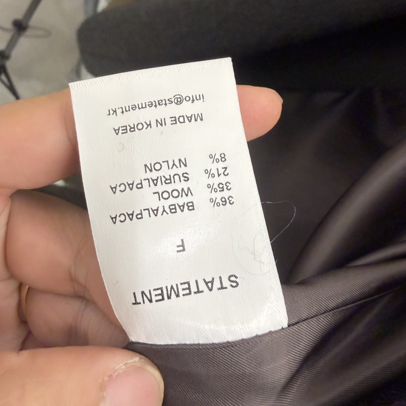 STATEMENT東大門㊣代購女裝新款推薦時尚真品短款大衣含腰帶STATEMENT短款大衣