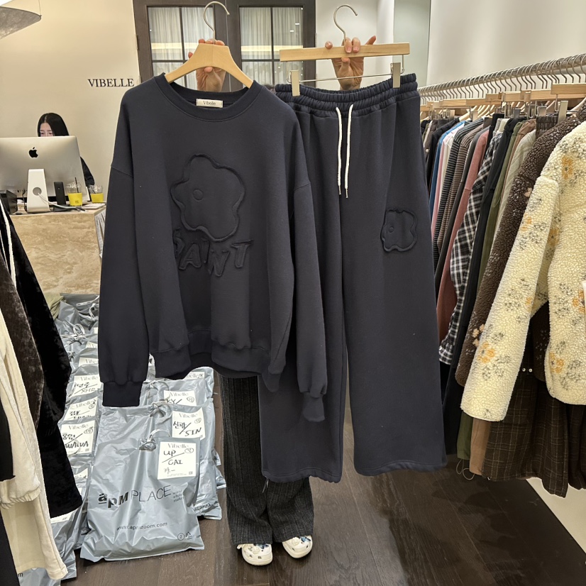 VIBELLE東大門㊣直郵女裝新品人氣熱賣真品時尚職業套裝加絨VIBELLE套裝圖色3