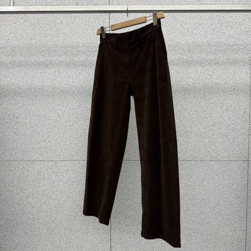 AT THE BAGEL韓國代購㊣女士新款休閑熱賣25秋冬職業休閑褲AT THE BAGEL休閑褲圖色3棕色