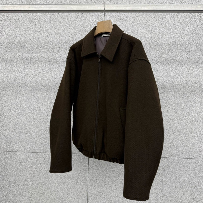 AT THE BAGEL韓國代購㊣女裝新品時尚25秋冬職業熱賣夾克AT THE BAGEL夾克圖色2棕色