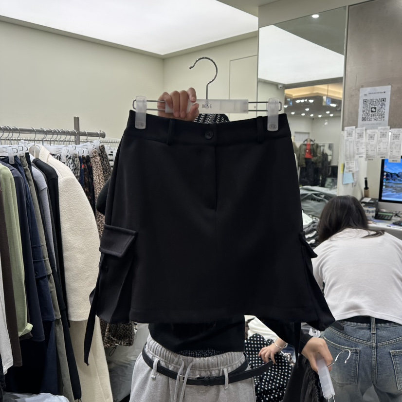 BENE東大門㊣實拍女裝新款真品人氣職業時尚25秋冬熱賣裙褲BENE裙褲圖色3黑色