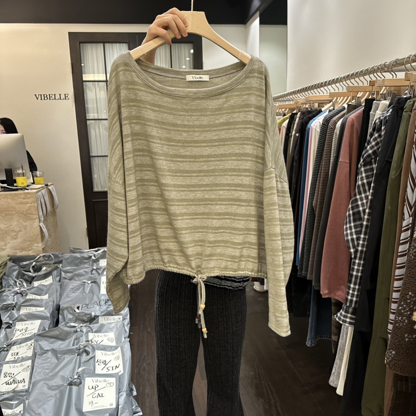 VIBELLE東大門㊣代購女裝新品熱賣時尚推薦職業真品長袖T恤VIBELLE長袖T恤