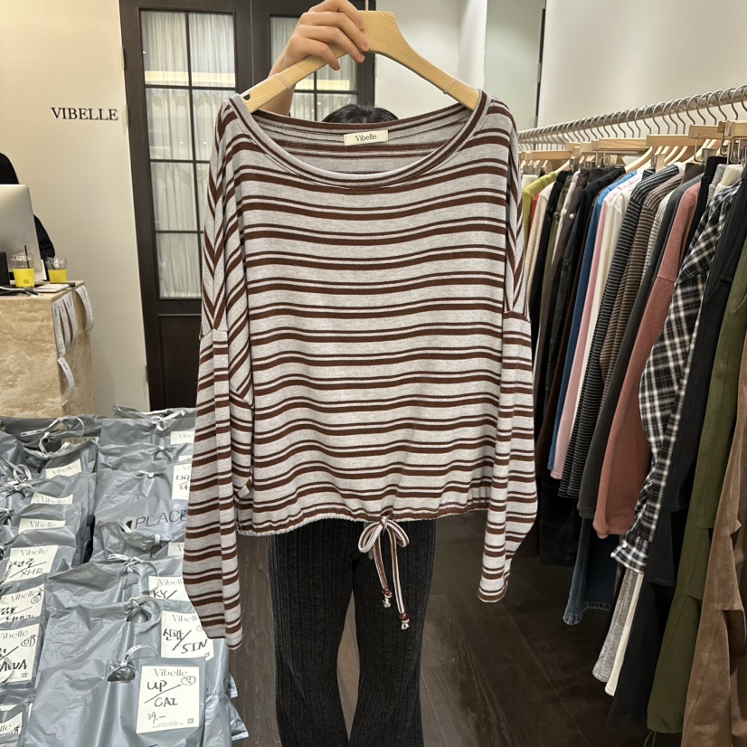VIBELLE東大門㊣代購女裝新品熱賣時尚推薦職業真品長袖T恤VIBELLE長袖T恤圖色2