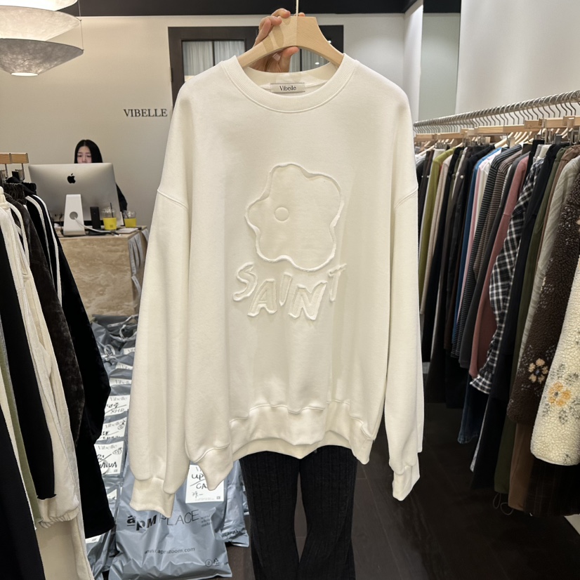 VIBELLE東大門㊣代購女士新款熱賣真品時尚休閑職業衛衣加絨VIBELLE衛衣