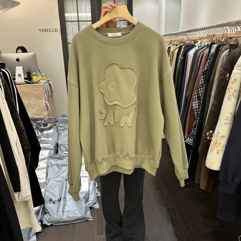 VIBELLE東大門㊣代購女士新款熱賣真品時尚休閑職業衛衣加絨VIBELLE衛衣圖色2