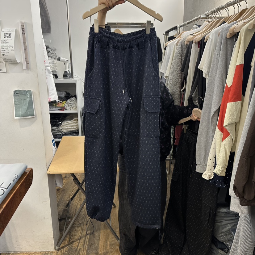 MOSAIC東大門㊣代購女士新品休閑25秋冬休閑褲口袋加絨貂皮MOSAIC休閑褲