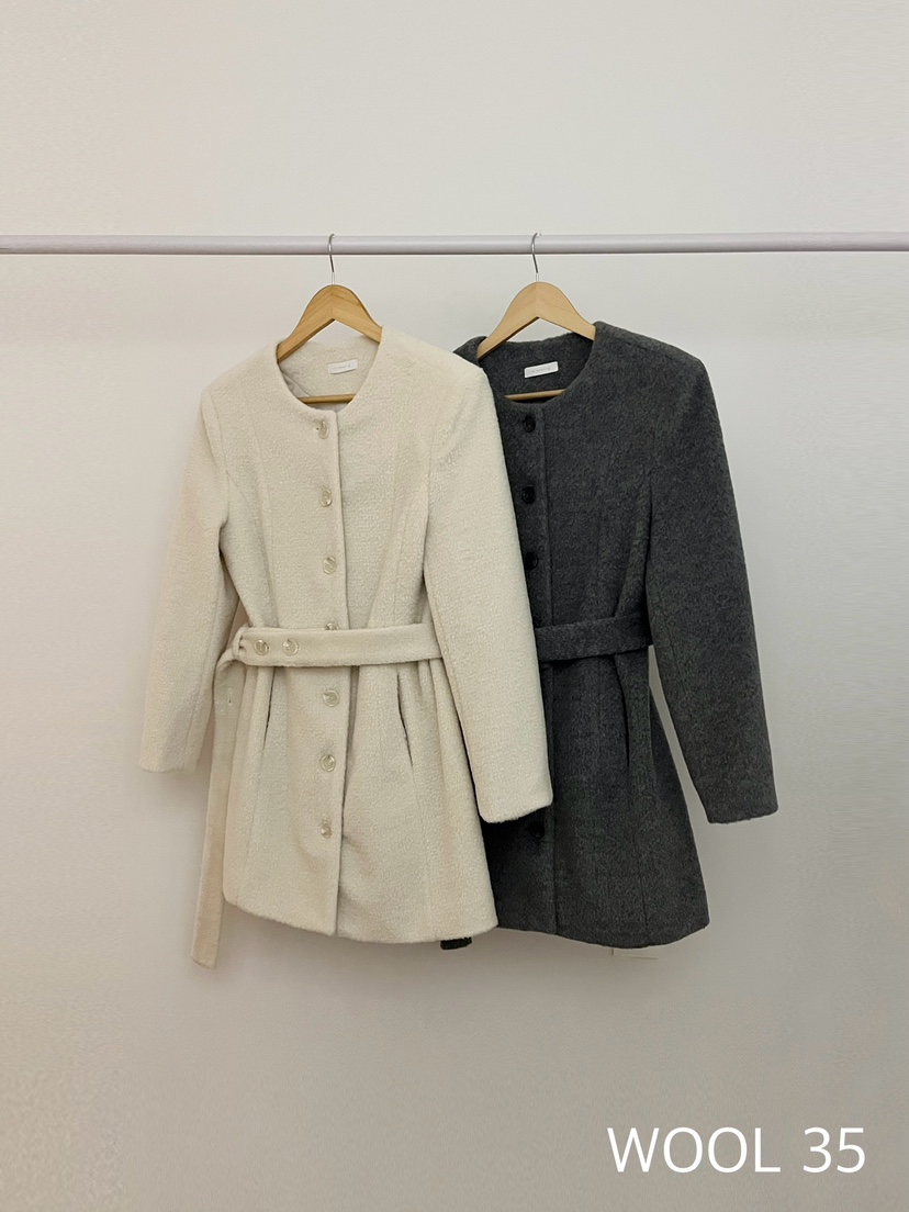 RE:OPENING東大門㊣代購女裝新款25秋冬推薦中長款大衣含腰帶RE:OPENING中長款大衣