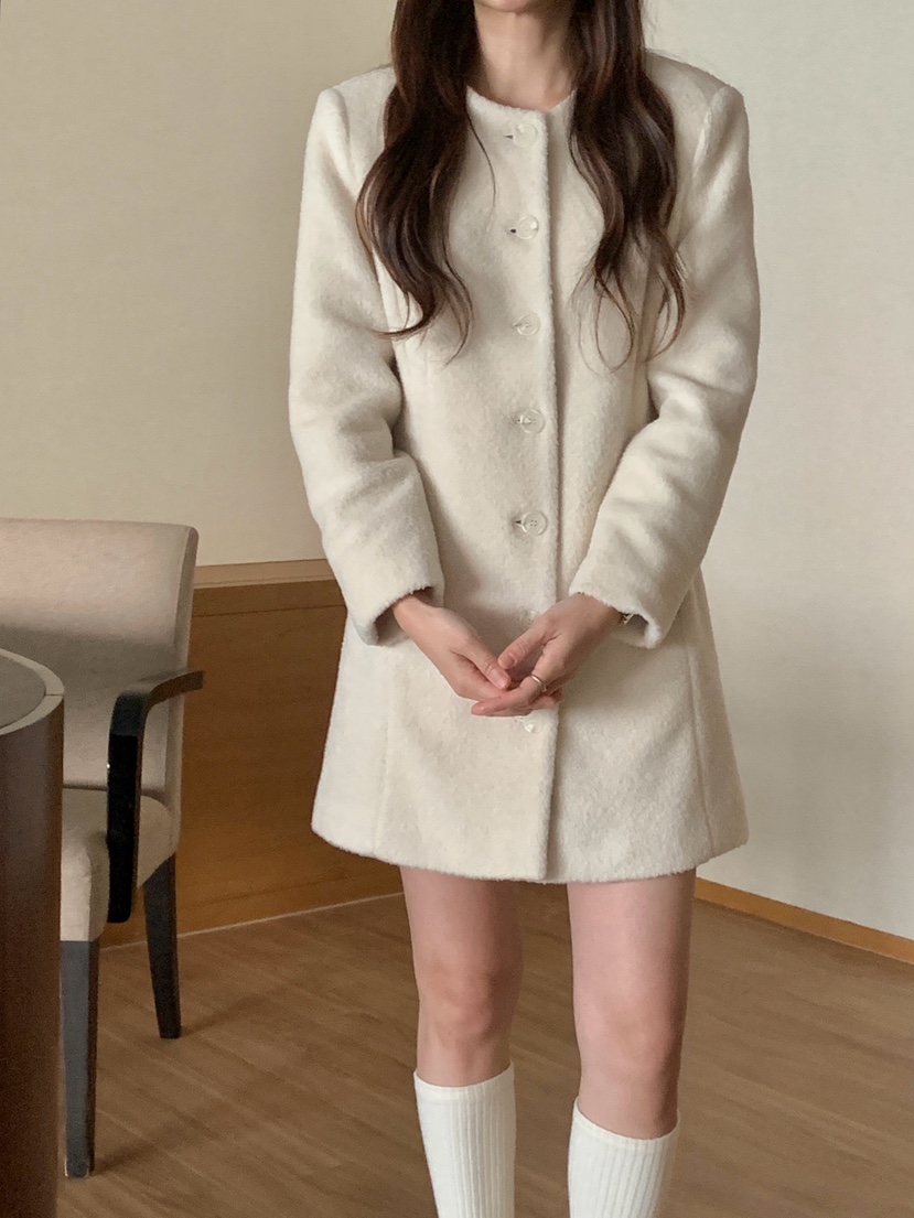 RE:OPENING東大門㊣代購女裝新款25秋冬推薦中長款大衣含腰帶RE:OPENING中長款大衣