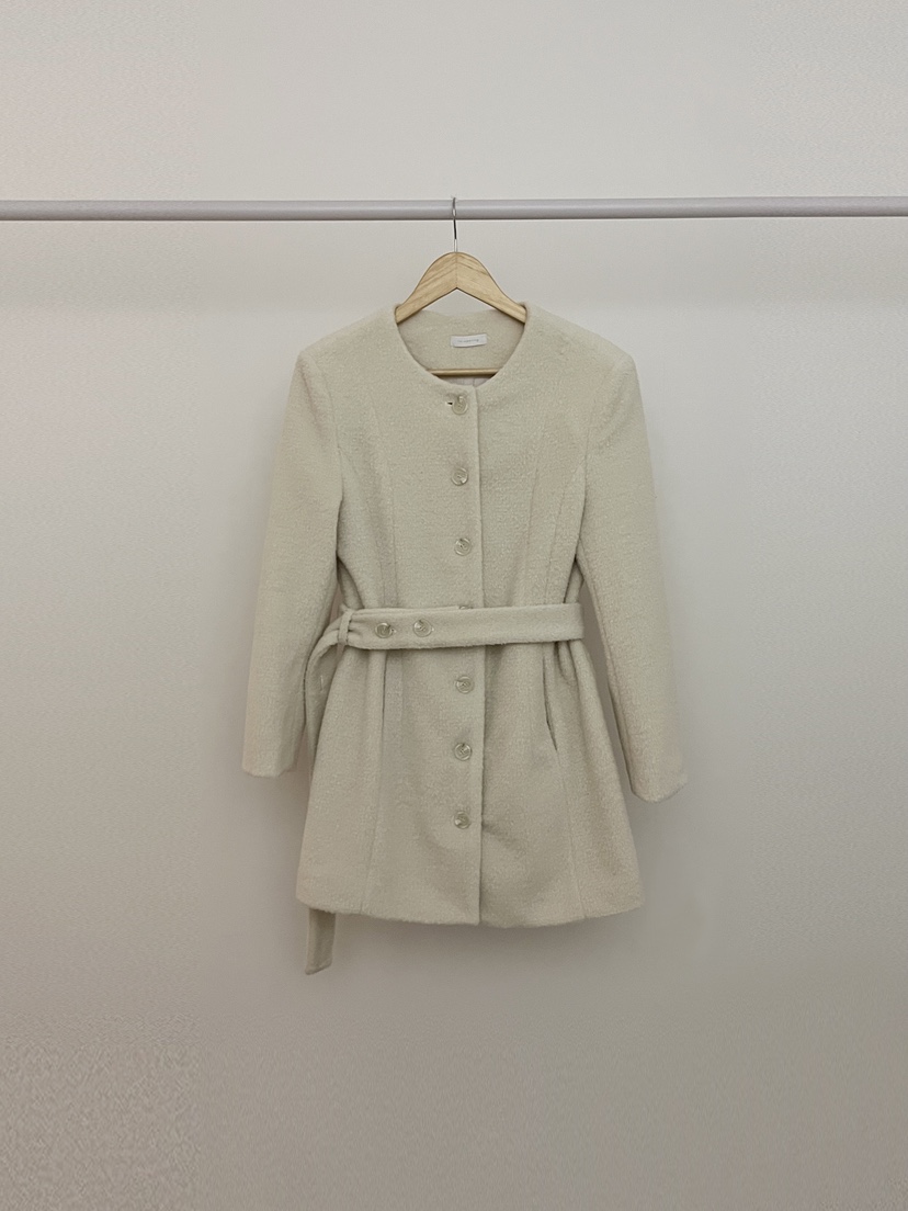 RE:OPENING東大門㊣代購女裝新款25秋冬推薦中長款大衣含腰帶RE:OPENING中長款大衣