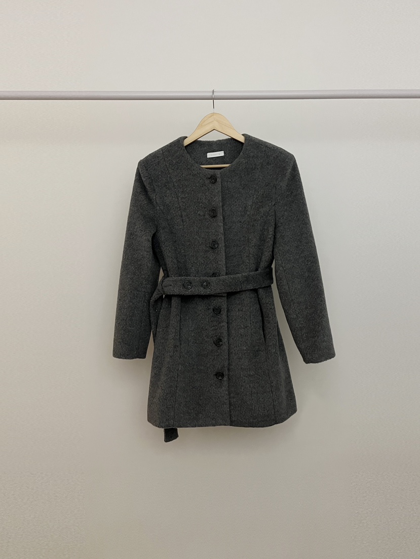 RE:OPENING東大門㊣代購女裝新款25秋冬推薦中長款大衣含腰帶RE:OPENING中長款大衣圖色2