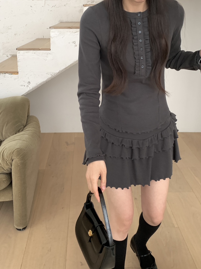 RE:OPENING東大門㊣直郵女裝新款真品人氣25秋冬職業連衣裙RE:OPENING連衣裙