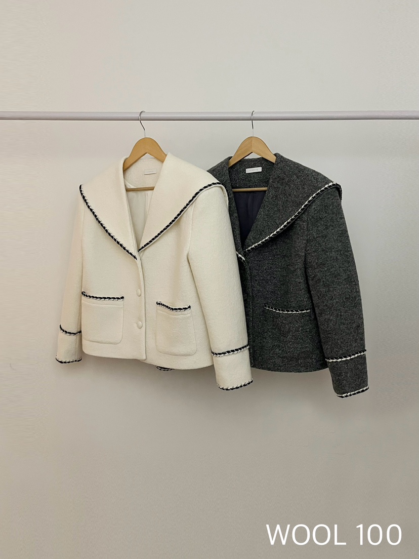 RE:OPENING東大門㊣實拍女士新款時尚推薦25秋冬職業短款大衣RE:OPENING短款大衣