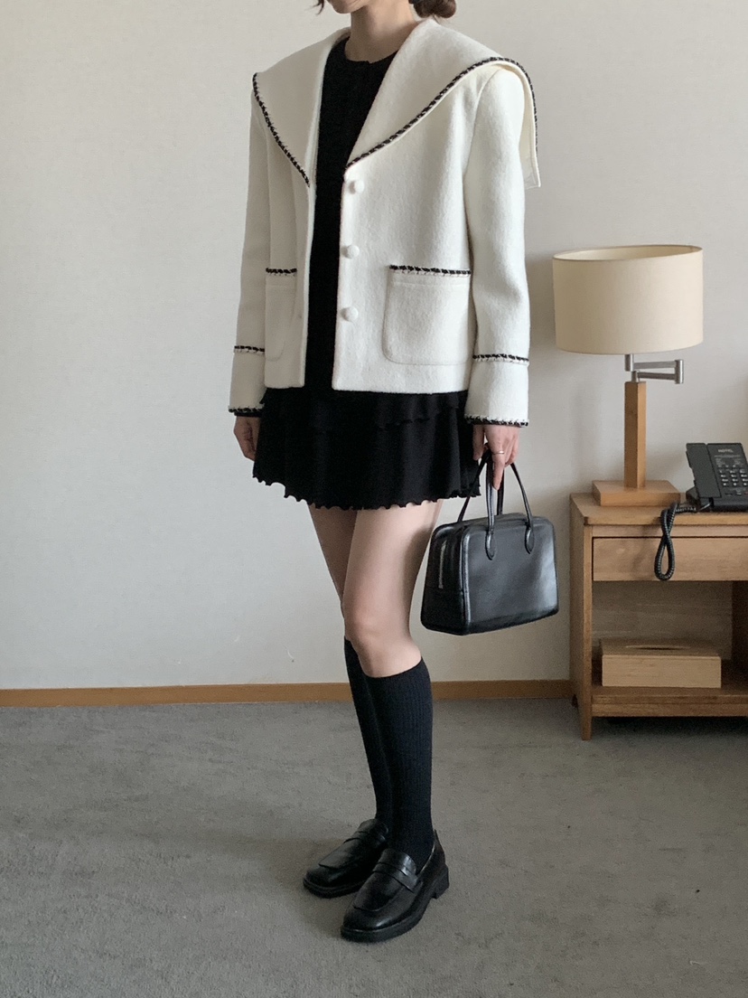 RE:OPENING東大門㊣實拍女士新款時尚推薦25秋冬職業短款大衣RE:OPENING短款大衣