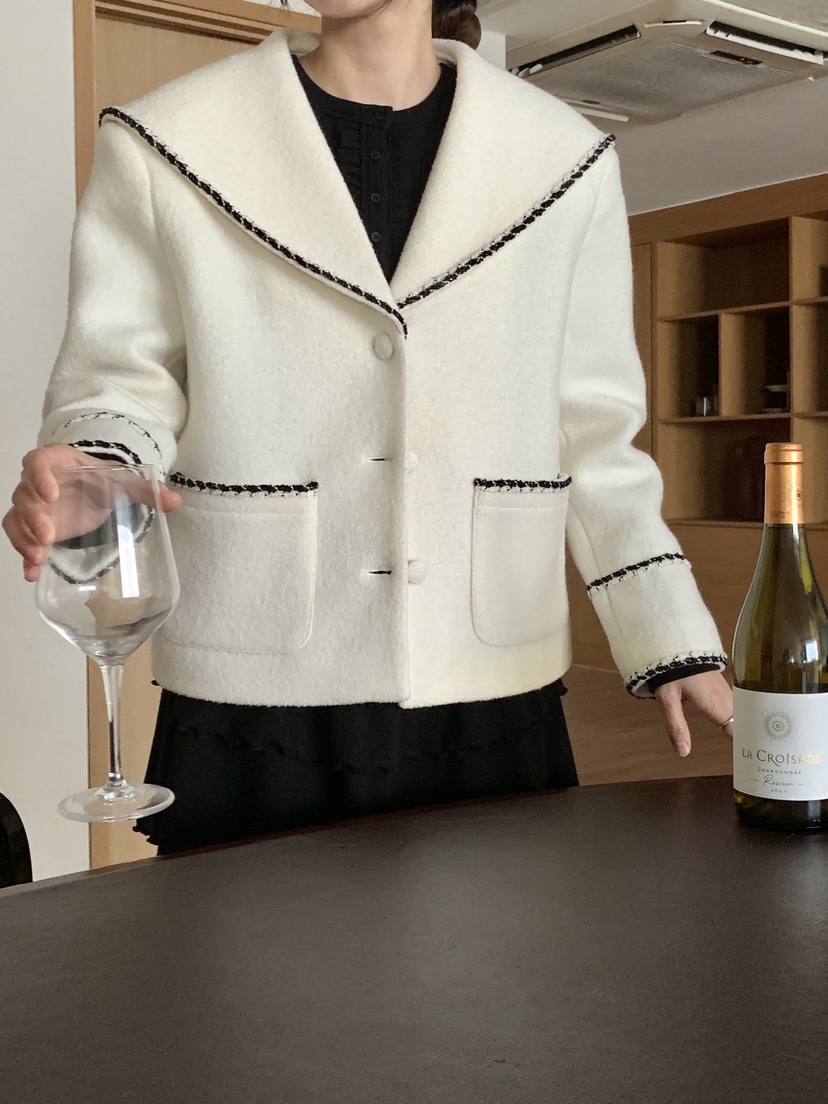 RE:OPENING東大門㊣實拍女士新款時尚推薦25秋冬職業短款大衣RE:OPENING短款大衣