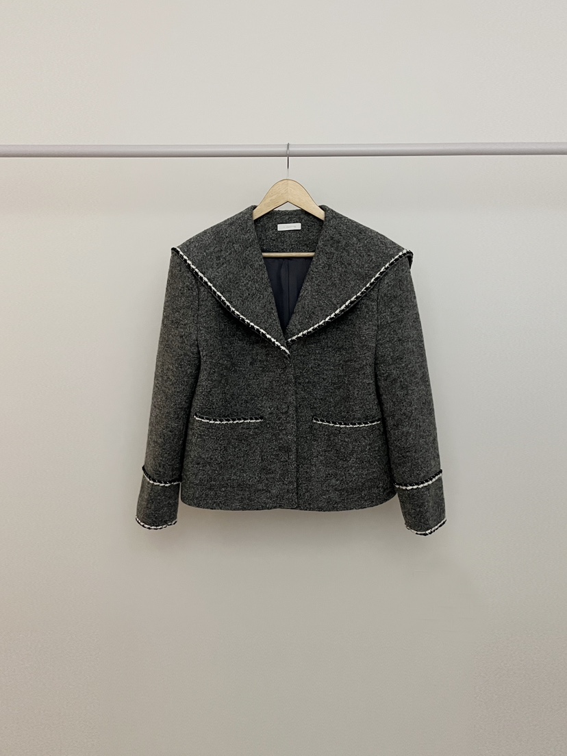 RE:OPENING東大門㊣實拍女士新款時尚推薦25秋冬職業短款大衣RE:OPENING短款大衣圖色2