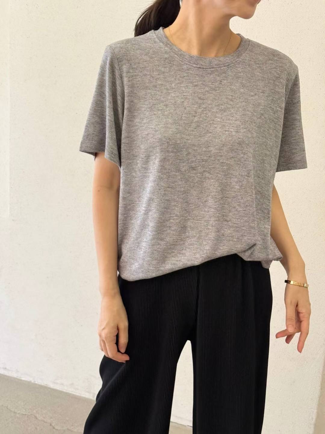 1mm韓國代購㊣女裝新品25秋冬推薦休閑職業真品時尚熱賣T恤1mmT恤圖色3